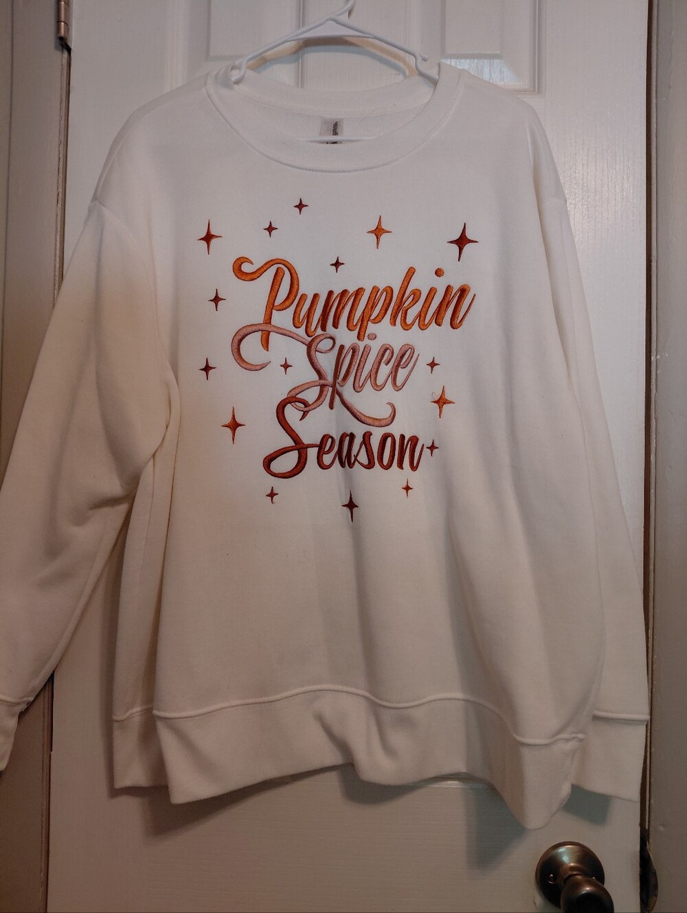 Pumpkin Spice Season White Crewneck Sweatshirt
